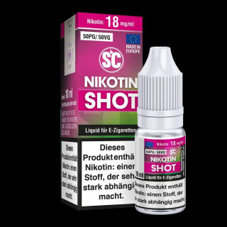 SC - 10ml Nikotin Shot 50PG/50VG 18 mg/ml