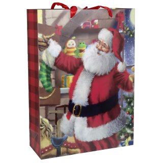 Weihnachtstüte Geschenktüte 42cm Santa