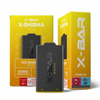 X-Bar - X-Shisha - Pod - Ice Mango (0mg/ml - Nikotinfrei) // Steuerware