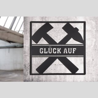 Metall Wandrelief "Glück Auf"