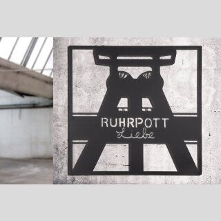 Metall Wandrelief "Ruhrpott Liebe"