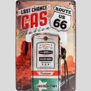 Blechschild 20 x 30 cm - Route 66 - Gas Station