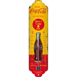 Thermometer - Coca-Cola - In Bottles Yellow