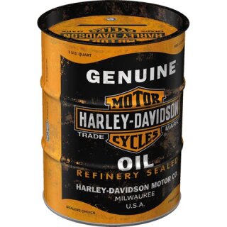 Spardose Ölfass -Harley-Davidson - Genuine Oil